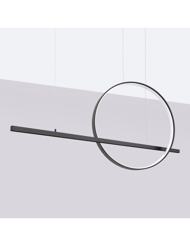 Pendant lamps over the island - Thoro GLAD black LED 3000K pendant lamp TH.494 - product kolory-swiatla.pl 2