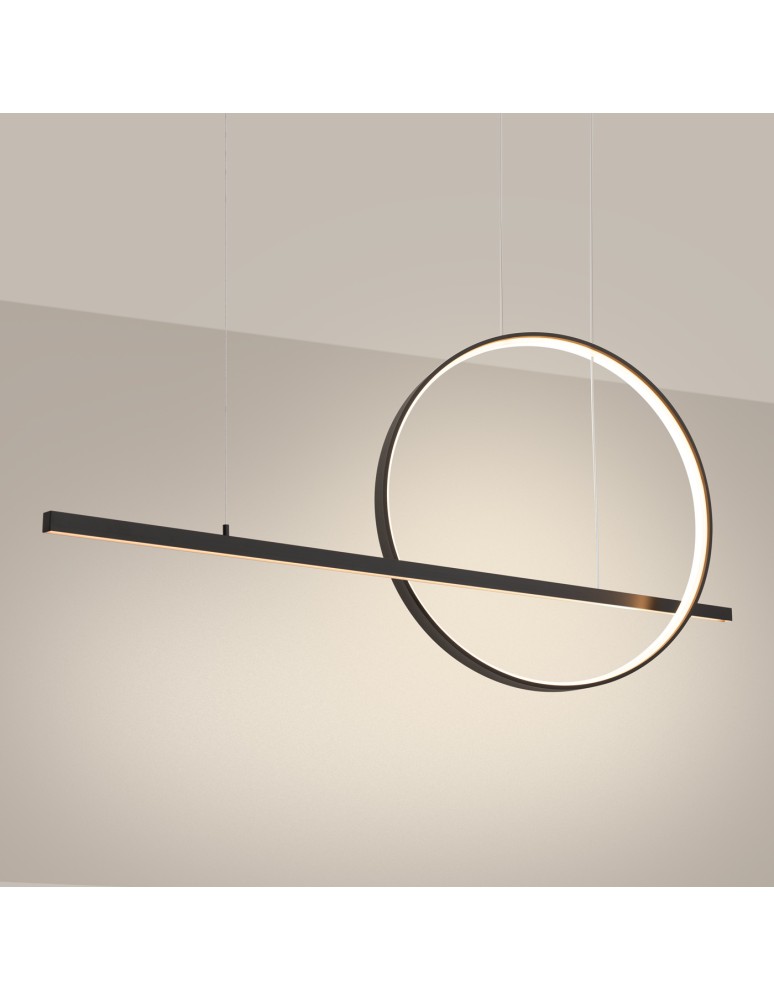 Pendant lamps over the island - Thoro GLAD black LED 3000K pendant lamp TH.494 - product kolory-swiatla.pl 3