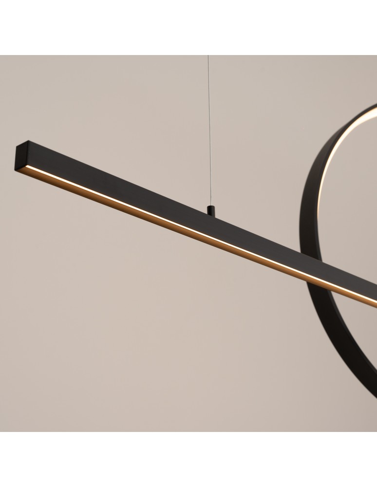 Pendant lamps over the island - Thoro GLAD black LED 3000K pendant lamp TH.494 - product kolory-swiatla.pl 5