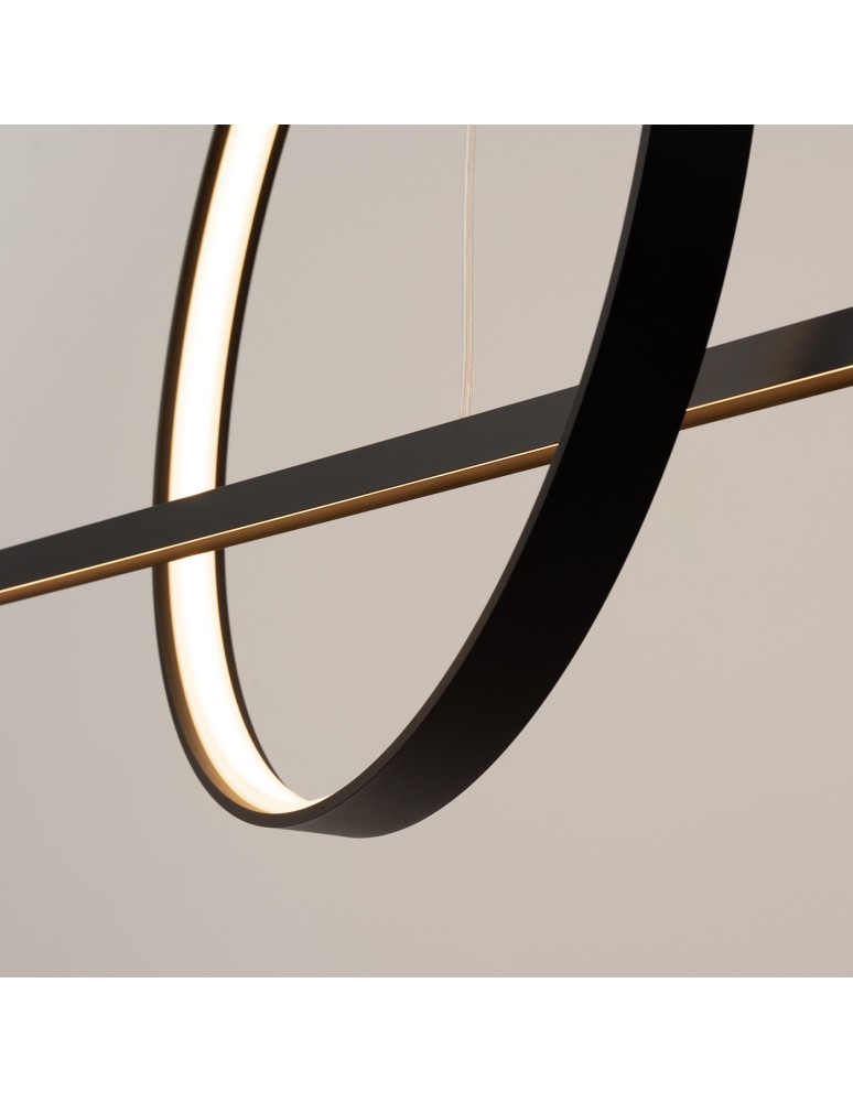 Pendant lamps over the island - Thoro GLAD black LED 3000K pendant lamp TH.494 - product kolory-swiatla.pl 6