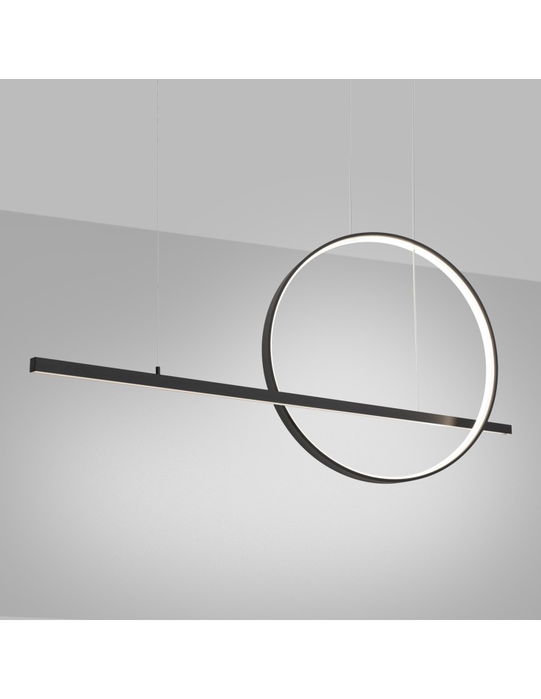 Pendant lamps over the island - Thoro GLAD black LED 4000K pendant lamp TH.495 - product kolory-swiatla.pl 3