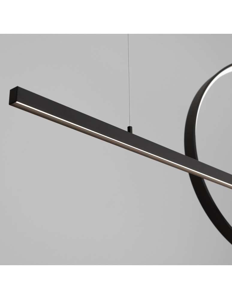 Pendant lamps over the island - Thoro GLAD black LED 4000K pendant lamp TH.495 - product kolory-swiatla.pl 5