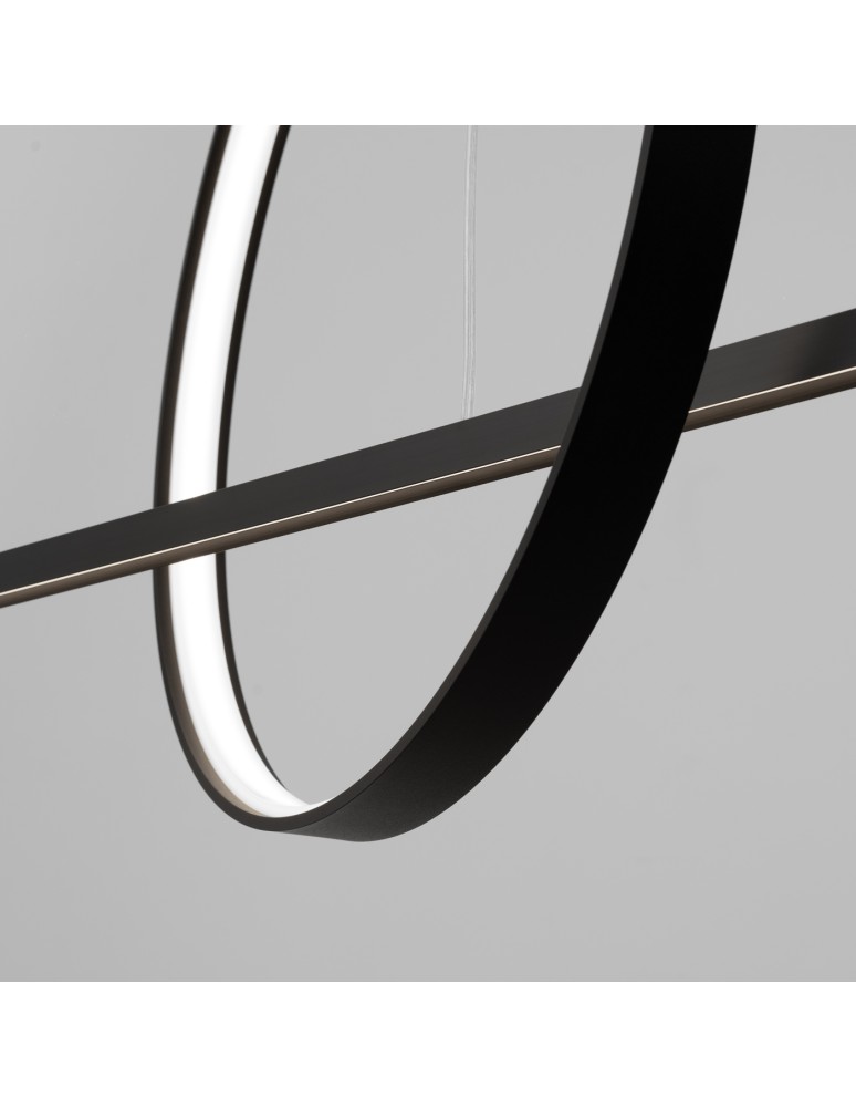 Pendant lamps over the island - Thoro GLAD black LED 4000K pendant lamp TH.495 - product kolory-swiatla.pl 6