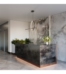 Pendant lamps over the island - Thoro GLAD black LED 4000K pendant lamp TH.495 - product 14