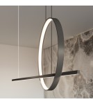 Pendant lamps over the island - Thoro GLAD black LED 4000K pendant lamp TH.495 - product 15