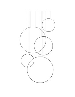 Thoro Lampa wisząca RIO 5 55/55/78/110/110 czarna LED 3000K TH.496