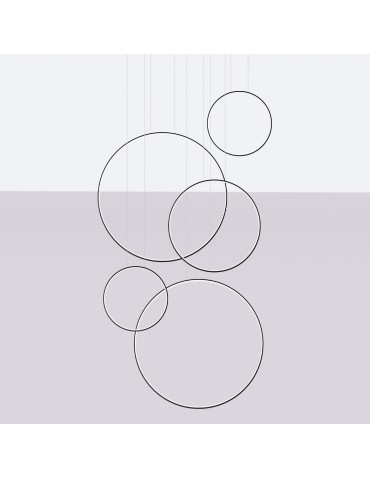 Thoro RIO 5 55/55/78/110/110 black LED 3000K pendant lamp TH.496 - product 2