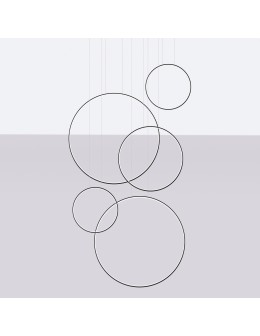 Thoro Lampa wisząca RIO 5 55/55/78/110/110 czarna LED 3000K TH.496 - produkt 2