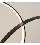 Pendant lamps circles - Thoro RIO 5 55/55/78/110/110 black LED 3000K pendant lamp TH.496 - product 4