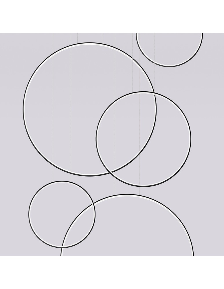 Pendant lamps circles - Thoro RIO 5 55/55/78/110/110 black LED 3000K pendant lamp TH.496 - product kolory-swiatla.pl 8