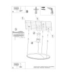 Pendant lamps circles - Thoro Chandelier RIO_EIK 78 LED 3000K TH.498 - product 10