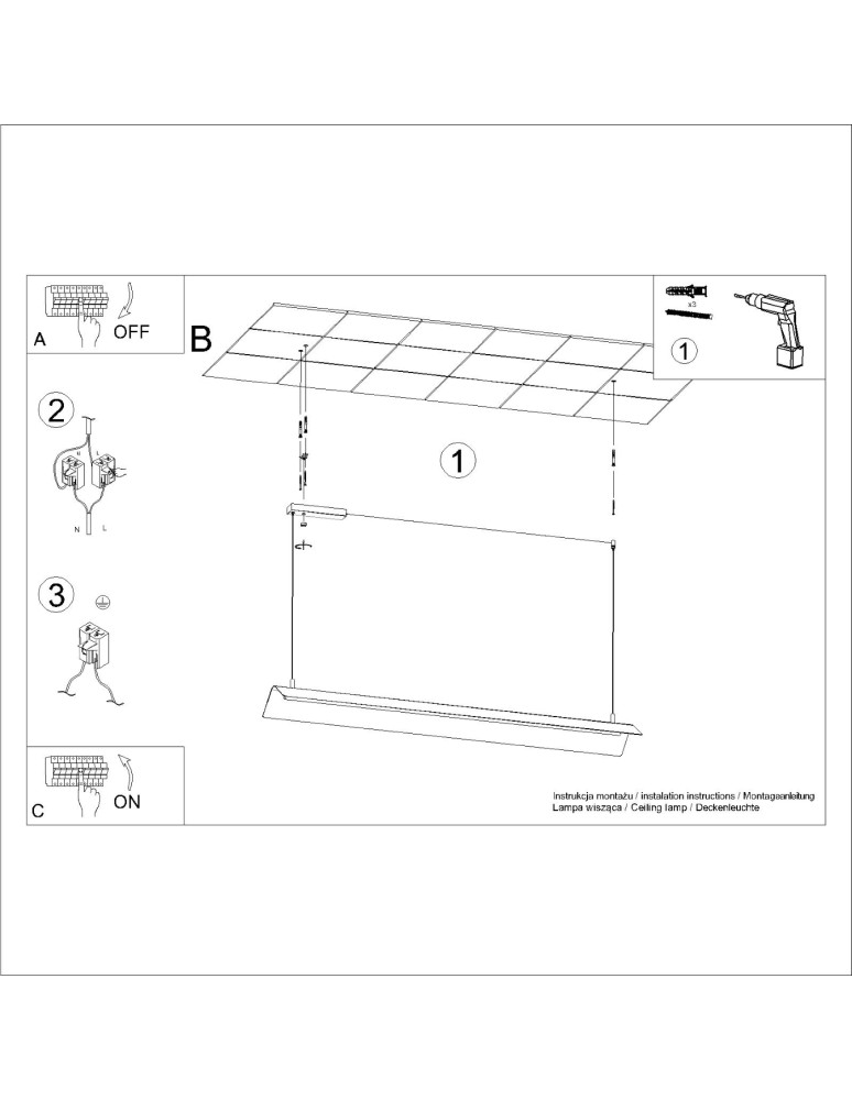Pendant lamps over the island - Thoro pendant lamp ELVA beige LED 4000K TH.531 - product kolory-swiatla.pl 10