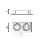 Flush-mounted directional lights - Azzardo NOVA 2 BLACK/BLACK 2xES111 Recessed Black AZ2875 - product 2