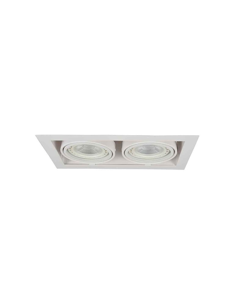 Flush-mounted directional lights - Azzardo NOVA 2 WHITE/WHITE 2xES111 Recessed White AZ2876 - product kolory-swiatla.pl 1
