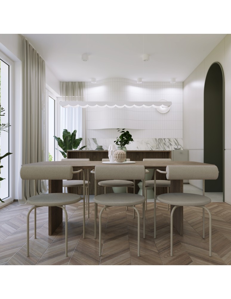 Pendant lamps over the island - Thoro BISCUIT pendant lamp white LED 4000K TH.533 - product kolory-swiatla.pl 13