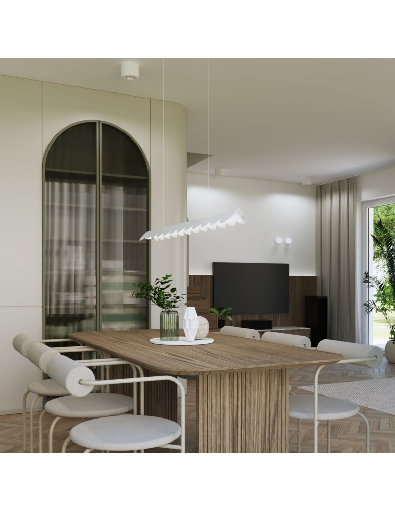 Pendant lamps over the island - Thoro BISCUIT pendant lamp white LED 4000K TH.533 - product kolory-swiatla.pl 14