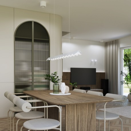 Thoro Lampa wisząca BISCUIT biała LED 4000K TH.533