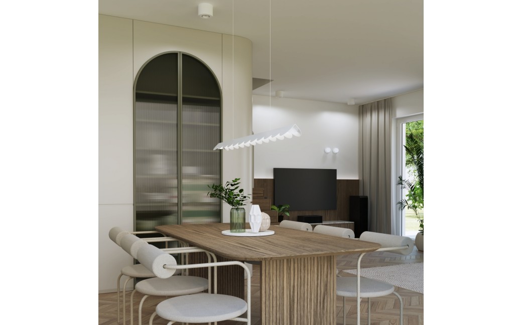 Thoro Lampa wisząca BISCUIT biała LED 4000K TH.533