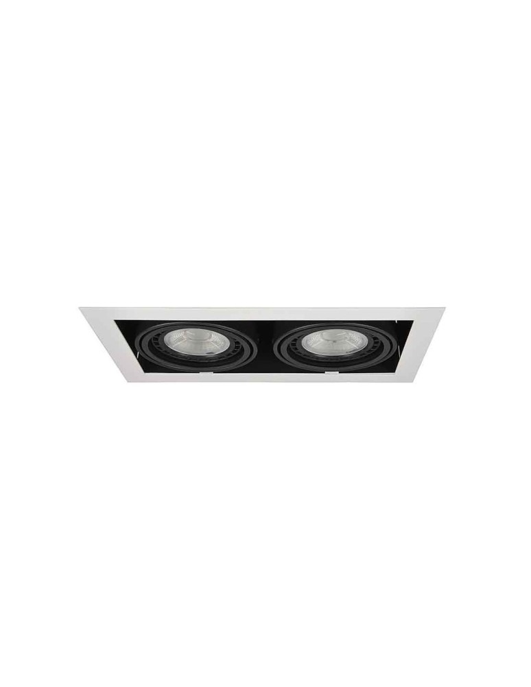 Flush-mounted directional lights - Azzardo NOVA 2 WHITE/BLACK 2xES111 Recessed White/Black AZ2877 - product kolory-swiatla.pl 1