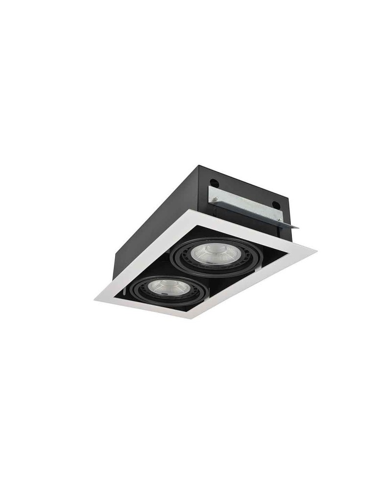 Flush-mounted directional lights - Azzardo NOVA 2 WHITE/BLACK 2xES111 Recessed White/Black AZ2877 - product kolory-swiatla.pl 2