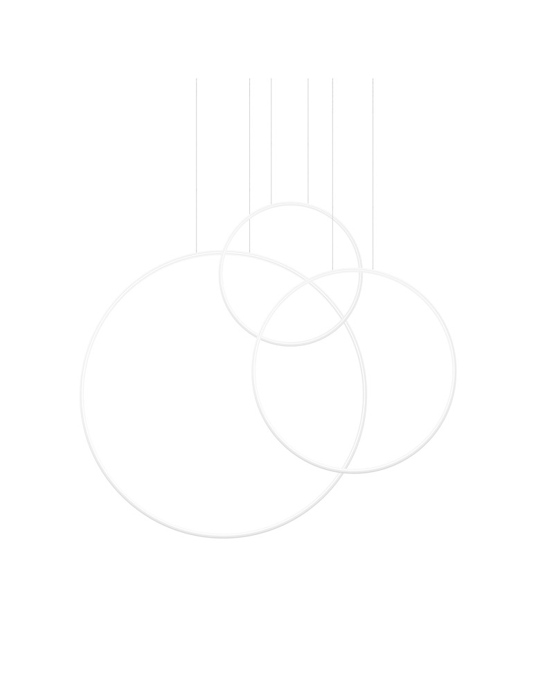 Pendant lamps circles - Thoro RIO 3 pendant lamp 55/78/110 white LED 3000K TH.538 - product kolory-swiatla.pl 1