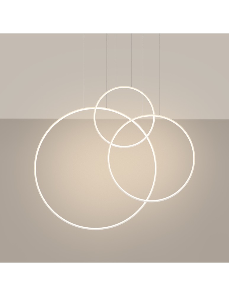 Pendant lamps circles - Thoro RIO 3 pendant lamp 55/78/110 white LED 3000K TH.538 - product kolory-swiatla.pl 3
