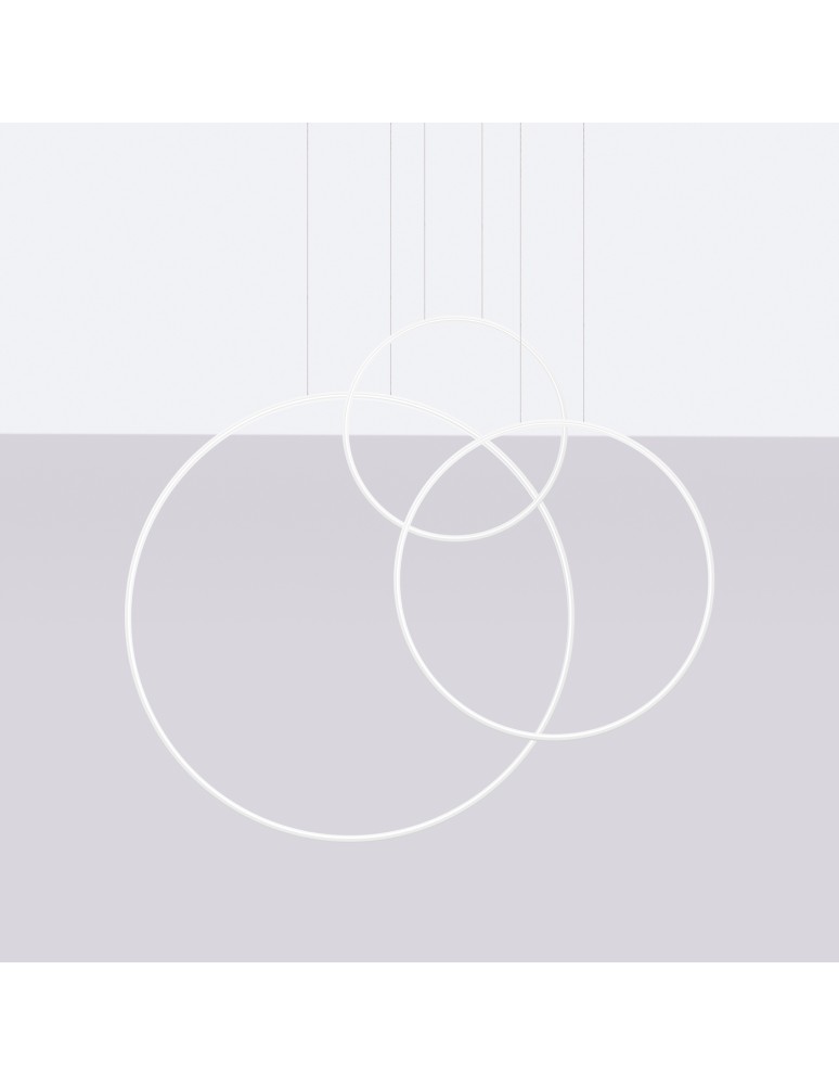 Pendant lamps circles - Thoro RIO 3 pendant lamp 55/78/110 white LED 4000K TH.539 - product kolory-swiatla.pl 2