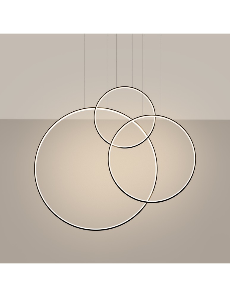 Pendant lamps circles - Thoro pendant lamp RIO 3 55/78/110 black LED 3000K TH.540 - product kolory-swiatla.pl 3