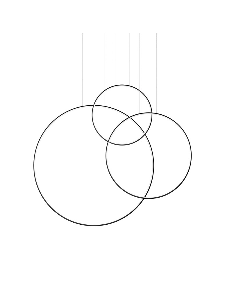 Pendant lamps circles - Thoro pendant lamp RIO 3 55/78/110 black LED 4000K TH.541 - product kolory-swiatla.pl 1