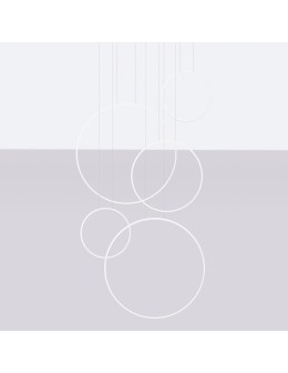 Thoro Lampa wisząca RIO 5 55/55/78/110/110 biała LED 3000K TH.542 - produkt 2