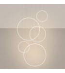 Pendant lamps circles - Thoro pendant lamp RIO 5 55/55/78/110/110 white LED 3000K TH.542 - product 3