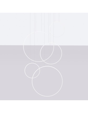 Thoro Lampa wisząca RIO 5 55/55/78/110/110 biała LED 4000K TH.543 - produkt 2