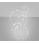 Pendant lamps circles - Thoro pendant lamp RIO 5 55/55/78/110/110 white LED 4000K TH.543 - product 3