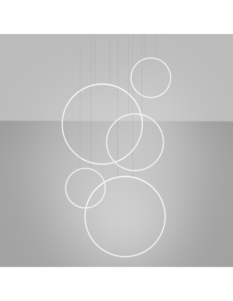 Pendant lamps circles - Thoro pendant lamp RIO 5 55/55/78/110/110 white LED 4000K TH.543 - product kolory-swiatla.pl 3