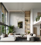 Pendant lamps circles - Thoro pendant lamp RIO 5 55/55/78/110/110 white LED 4000K TH.543 - product 14