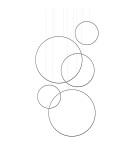 Pendant lamps circles - Thoro RIO 5 55/55/78/110/110 black LED 4000K pendant lamp TH.544 - product 1