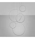 Pendant lamps circles - Thoro RIO 5 55/55/78/110/110 black LED 4000K pendant lamp TH.544 - product 3