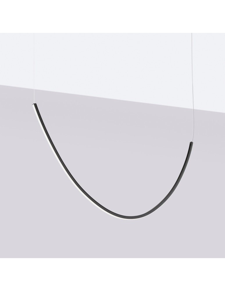 Designer pendant lamps - Thoro Chandelier ALVAR 1 black LED 3000K TH.545 - product kolory-swiatla.pl 2