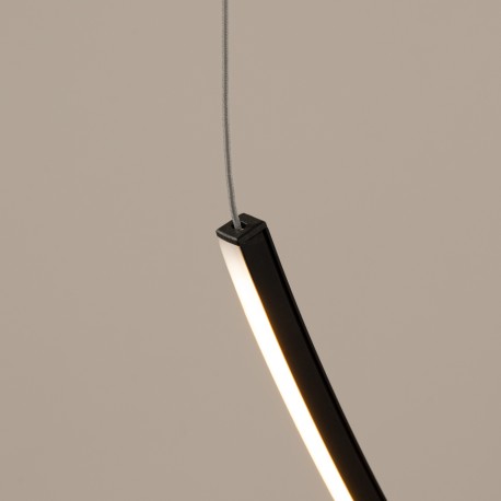 Thoro Żyrandol ALVAR 1 czarny LED 3000K TH.545