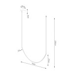 Designer pendant lamps - Thoro Chandelier ALVAR 1 black LED 3000K TH.545 - product 10