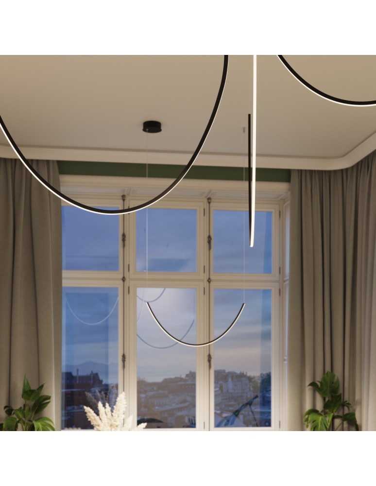 Designer pendant lamps - Thoro Chandelier ALVAR 1 black LED 3000K TH.545 - product kolory-swiatla.pl 15