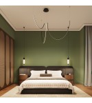 Designer pendant lamps - Thoro Chandelier ALVAR 3 black LED 3000K TH.547 - product 13