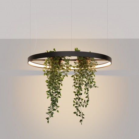 Thoro Żyrandol RIO BIO 78 czarny LED 3000K TH.551