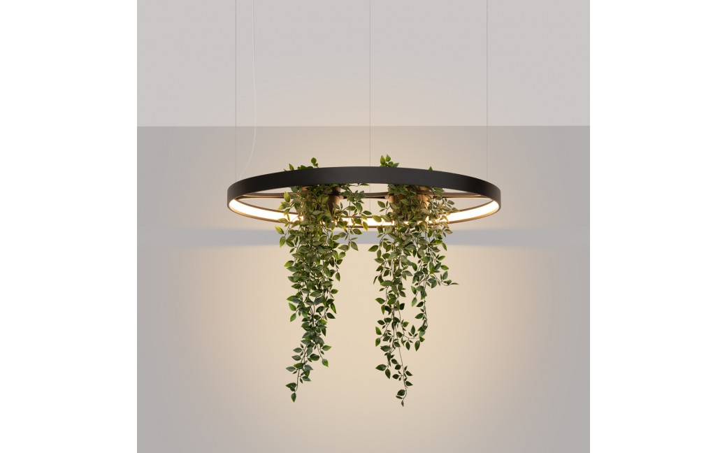 Thoro Żyrandol RIO BIO 78 czarny LED 3000K TH.551