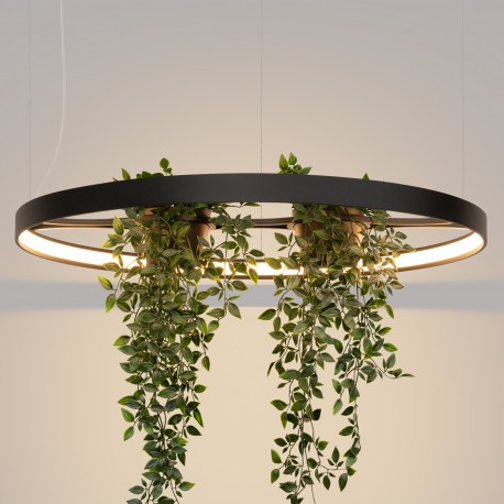 Thoro Żyrandol RIO BIO 78 czarny LED 3000K TH.551