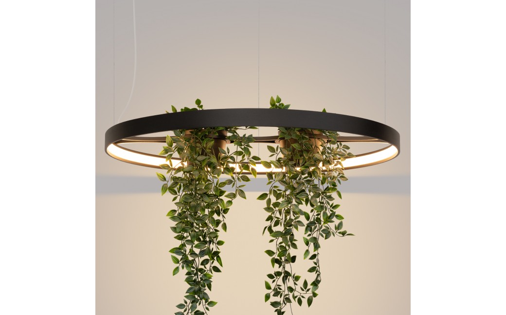 Thoro Żyrandol RIO BIO 78 czarny LED 3000K TH.551