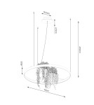 Designer pendant lamps - Thoro Chandelier RIO BIO 78 black LED 3000K TH.551 - product 10