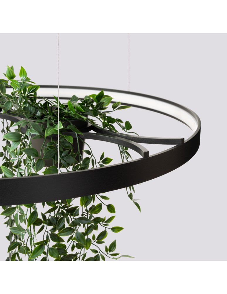 Designer pendant lamps - Thoro Chandelier RIO BIO 78 black LED 4000K TH.552 - product kolory-swiatla.pl 5