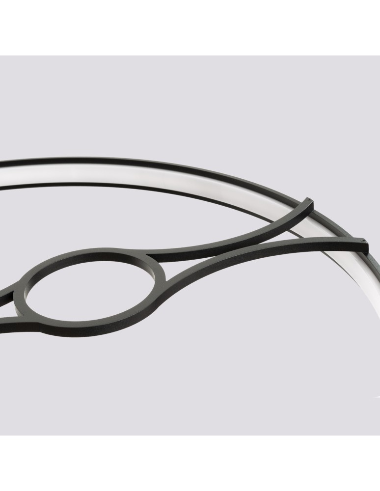 Designer pendant lamps - Thoro Chandelier RIO BIO 78 black LED 4000K TH.552 - product kolory-swiatla.pl 7