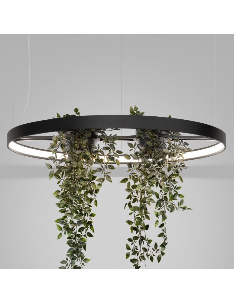 Designer pendant lamps - Thoro Chandelier RIO BIO 78 black LED 4000K TH.552 - product kolory-swiatla.pl 9